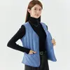 Chaleco de Invierno Cálido para Mujer Extra Grueso con Forro de Felpa para el Hogar Ropa Juvenil Lana Algodón Mujer 8703