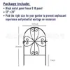 Valla Exterior de Hierro Forjado Valla Decorativa Valla de Jardín Valla Espiral Césped Patio Valla para Perros Barrera de Clip
