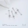 Colgante de Corazón, Estrella de Cinco Puntas, Trébol y Corona Chapado en Oro Blanco de 14K con Circonia Incrustada y Soporte para Pin de Perla Accesorios Hechos a Mano para DIY
