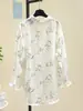 Camisa fina con protección solar estampada para mujer, transfronteriza de Amazon europea y americana, nuevo top versátil holgado de manga larga para primavera/verano