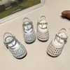 Sandalias Huecas Estilo Princesa Coreana con Diamantes Brillantes para Niñas 2026 Nuevo Estilo Primavera y Verano Zapatos de Moda para Niñas Sandalias de Suela Suave para Niños
