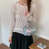 Bolsa Cilindro Doce de Bolinhas para Mulheres, Pequena Bolsa de Mão, Nova Moda de Verão, Versátil para o Dia a Dia, Bolsa Transversal