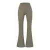 Pantalones acampanados estilo americano de cintura alta y pierna ligeramente acampanada, diseñados para un corte ajustado y un look casual hasta el suelo, nuevo estilo retro 2026