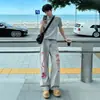 Jeans de Verano para Hombres y Mujeres, Estilo Delgado, Nuevo Diseño 2026, Pantalones Anchos Rectos Holgados Rasgados Retro Americano
