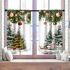 2 peças Cortina curta de cozinha de Natal padrão floral venda quente transfronteiriça fornecimento direto da fábrica impressão digital 3D à prova d'água e à prova de óleo