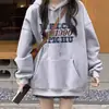 Sudadera gris para mujer, de longitud media, cubre las caderas, combinada con pantalones de tiburón, con capucha, nuevo estilo 2026, moda coreana, adecuada para figuras petite.