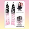 Peluca cola de caballo femenina color degradado trenza de burbuja linterna moda maquillaje de escenario hip-hop chica popular pintada personalizada doble cola de caballo