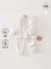 Conjunto de ropa interior de dos piezas de algodón de color Clase A para niños y bebés, ropa de otoño y pantalones, ropa para el hogar, conjunto de pantalones para bebés con pañal grande