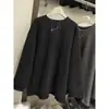 Design Coreano Bainha Doce Retalhos Renda Solta Veludo Escovado Quente Camisa Base Feminina Outono e Inverno