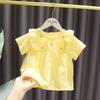 Top Súper Suave Transpirable para Bebé Niña Verano Infantil Nuevo Estilo Camisa de Muñeca Fresca para Niña Popular en Internet Estilo Extranjero