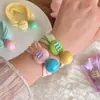 Máscara Colorida M Bean Infantil Elástico Menina Alta Elasticidade Rabo de Cavalo Alto Prendedor de Cabelo Prendedor de Coque Durável Acessórios de Cabelo