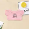 Ropa para muñeca de 10 cm, camiseta de manga corta, chaleco para muñeca, colección de atuendos para muñeca Labubu de 17 cm