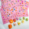 Calcomanías Luminosas para Uñas con Estampado Caliente Actividades Seguras para Niños Duraderas Brillantes Patrones de Dibujos Animados Decoración Diaria para Fiestas Transfronterizo