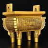 Campana Decorativa de Bronce Feng Shui para Atraer Riqueza para Decoración de Sala de Estar en Casa, Quemador de Incienso de Cobre, Decoración de Oficina, Artesanía Estilo Chino Nuevo Campana de Cuatro Patas