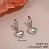 Conjunto de Brincos Cruzados Novo em Aço Inoxidável Estilo Ins Coração Flor Estrela para Mulheres, Joias de Atacado Estilo Luxo Leve de Nicho