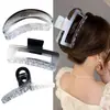 Pinza Transparente Cuadrada de Moda para Mujer, Tamaño Grande, para Peinados Recogidos, con un Toque Elegante y de Alta Gama