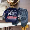 Conjunto de Otoño para Bebé Niños 2026 Nueva Moda Elegante Sudadera de Manga Larga para Niños Pequeños Conjunto de Dos Piezas Moderno