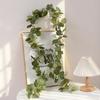 Simulación transfronteriza de hojas de eucalipto, vid, eucalipto, ratán, simulación de boda en casa, planta verde, decoración de mesa de comedor, ratán de simulación.