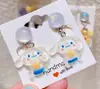 Agitar Tono Mismo Estilo Pony Polly de Dibujos Animados Clip para la Oreja para Niños Agujeros en la Oreja para Niñas Aretes Falsos Antidolor Joyería Linda Dulce