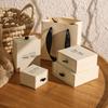 Caja de embalaje para joyas, color blanco tierra, disponible al por mayor, con acabado bronceado, estilo especial, caja para anillos de papel, caja con cajón para joyas.