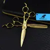 Tijeras de Peluquería Doradas Nepson de Acero Damasco Doradas de 6.0 pulgadas Tijeras para Cortar el Cabello Tijeras Adelgazadoras