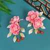 Design Original Feito à Mão Tecido Imitação Rosa Antigo Flanela Estilo Tang Grampo de Cabelo Retrô Studio Fotográfico Adereços de Foto Acessórios de Cabelo Hanfu