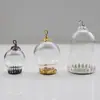 Joias DIY Acessórios Feitos à Mão Pingente com Tampa de Vidro Transparente Garrafa de Vidro Pingente com Base de Renda Fabricante de Pingentes Atacado