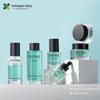 Xiying Garrafa de vidro creme de fundo grosso transparente alto 50g 100ml Toner de tampa preta 120ml Frasco de spray cosmético