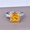 Anillo de moda de lujo ligero para combinar con todo, con corte Diamante Color Hielo, engastado con diamante de alto carbono, zafiro azul marino, diamante rosa, elegante, sencillo, tesoro de color para mujer