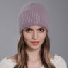 Chapéu de Inverno com Proteção de Orelha de Pele de Coelho Chapéu Tricotado Feminino Quente Angorá Alongado Pele de Coelho Versátil Fashion Chapéu Feminino 12 Cores