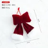 2026 Decoraciones Navideñas de Venta Caliente Transfronterizas Lazo Navideño Colgante de Lazo de Terciopelo Rojo Tridimensional