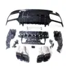 Adequado para 15-21 Mercedes-Benz Classe C Classe modificada AMG C43/C63 lip traseiro lip traseiro escapamento de quatro saídas