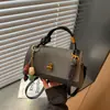 Bolsa de mão feminina de alta qualidade, nova bolsa de ombro de couro macio para trabalho, bolsa transversal de couro com cera de óleo Maillard vintage