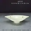 Prato de Cerâmica Colorida Criativa Estilo Japonês Esmalte Craquelado com Pé Folha de Salgueiro Prato Sabor Mostarda Prato Frio Aperitivo Prato Pequeno