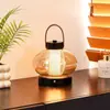 Luminária de Mesa Palácio Vintage para Decoração de Estudo e Quarto, Luminária de Cabeceira com Interruptor de Toque, Recarregável, Luz Noturna Ambiente Portátil