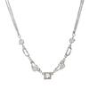 Collar de circonita con piedra de luna blanca para mujer, estilo veraniego, dulce y moderno, para chicas Spice Girls, accesorios para celebraciones de Internet, diseño de nicho, cadena de clavícula avanzada y moderna.