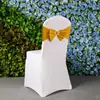 Cadeira elástica decoração das costas arco hotel casamento cadeira capa decoração cadeira livre volta flor cor laço atacado