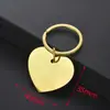 Llavero de Acero Inoxidable en Stock Transfronterizo Material en Blanco Redondo Forma de Corazón Placa Militar Tira Larga Placa de Identificación Grabada con Láser