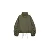 Fabricante transfronterizo de ropa para mujer al por mayor 2026 otoño nuevo chaqueta casual holgada de manga larga con cuello alto decorada con botones