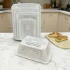 Cesta de Almacenamiento Grande Engrosada Caja de Plástico Cuadrada para Artículos Varios Cesta Cuadrada para Juguetes Cesta Hueca para Almacenamiento de Snacks
