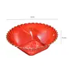 Bandeja de frutas roja, elegante y con estilo, perfecta para celebraciones de bodas, como pieza decorativa para la mesa de centro de la sala de estar o para servir fruta en casa