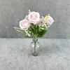 Flores combinadas de rosa e hortensia para bodas y decoración del hogar, arreglos florales, escaparates de centros comerciales, flores artificiales decorativas y decoraciones de pasillos