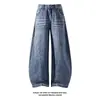Pantalones de Hombre Nuevos Verano-Otoño 2026, Tendencia Juvenil Estilo Americano Jeans con Parches y Diseño de Guadaña, Tallas Grandes M-5XL