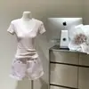 Roupas Femininas Roupas Femininas Coreanas Dongdaemun Alta Qualidade Rosa Estampa Floral Shorts Feminino Design Casual Fresco Pequena Estampa Floral Hot Pants