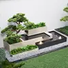 Aleación de Aluminio Fuente de Agua para Patio Muro Paisajístico Estanque para Peces Macetero Combinación Pantalla Divisoria para Terraza de Jardín Villa