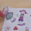 Paquete de Pegatinas Impermeables de Dibujos Animados Personalizadas por el Fabricante para Mascotas, Pegatina Autoadhesiva Impermeable de PVC Transparente de Aliento de Bebé, Pegatina para Diario sin Rastro