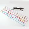 Cadena para gafas de moda transfronteriza europea y americana, combinable con todo, antideslizante, con cuentas de vidrio de colores variados, para colgar mascarillas.