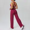 Conjunto de Roupa para Yoga e Corrida Fitness Dupla Face Escovado Cor Sólida Estilo Europeu e Americano Cruzado nas Costas