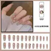 Uñas Portátiles 2025 Primavera Verano Manicura de Alta Gama Mariposa Estrella Estilo Largo Ins Parches de Uñas Postizas