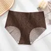 Ropa interior femenina de seda helada, sin costuras, hecha a medida, transfronteriza, delgada y transpirable, con un sexy diseño de estampado de leopardo, disponible en tallas grandes para exportación
